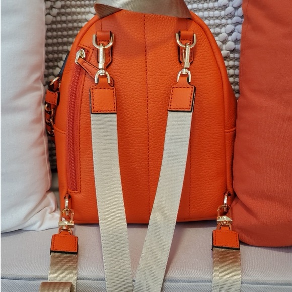 Michael Kors leather clementine orange mini backpack - Picture 8 of 10